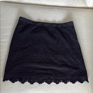 J Crew Black Lace Skirt Womens